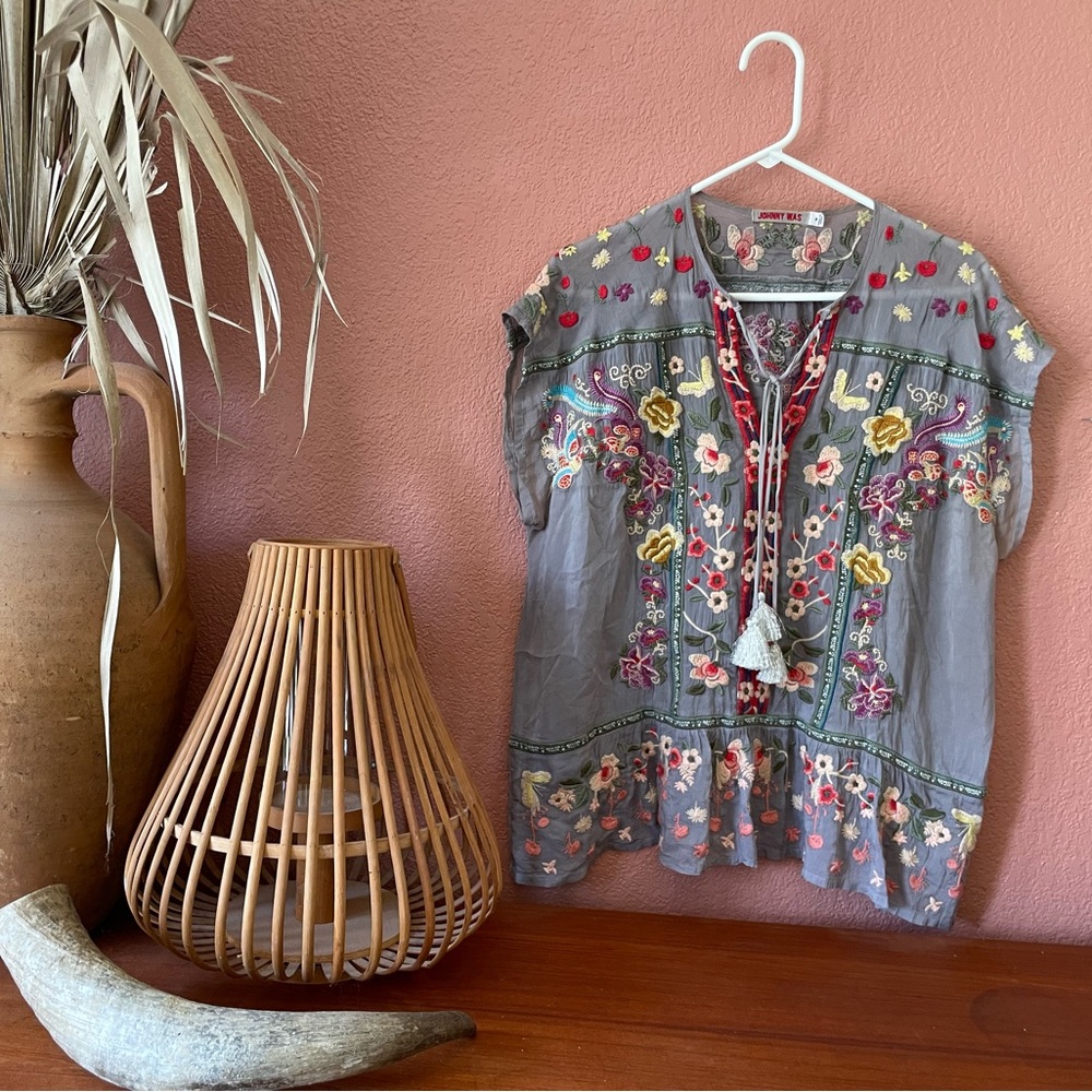 Johnny Was Embroidered Talon Blouse